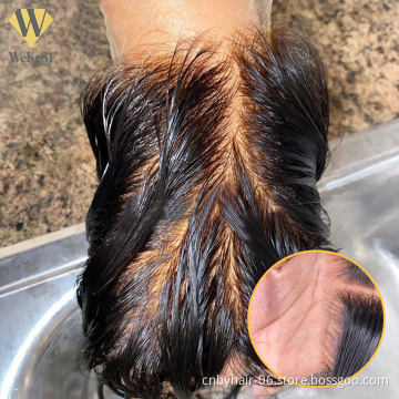 Wholesale Raw Indian HD Lace Transparent 4X4 5X5 6X6 7x7 Closure,Virgin Brazilian Human Hair 4X13 6X13 HD Lace Frontal Closure